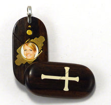 Load image into Gallery viewer, 4129 Thin Cross - Christian Fish Illusionist Locket
