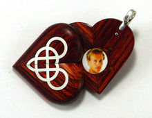 Load image into Gallery viewer, 5211 Natural Double Infinity Illusionist Locket Rosewood Burgundy
