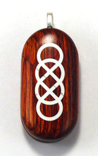 Load image into Gallery viewer, 5211 Natural Double Infinity Illusionist Locket Rosewood Burgundy