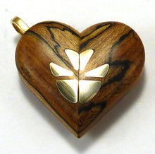 Load image into Gallery viewer, 5754 Spalted Maple Gold Butterfly Illusionist Locket