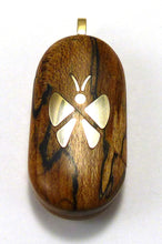 Load image into Gallery viewer, 5754 Spalted Maple Gold Butterfly Illusionist Locket