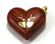 Load image into Gallery viewer, 5768 Rosa Wood Gold Butterfly Illusionist Locket