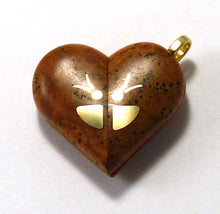 Load image into Gallery viewer, 5784 Gold Butterfly Cherry Burls Wood Illusionist Locket