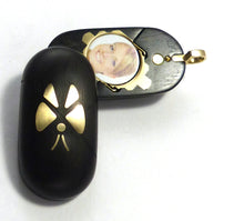 Load image into Gallery viewer, B263 Cremation Ash Ebony Wood Gold Butterfly Locket With Secret Compartments
