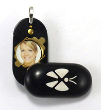 Load image into Gallery viewer, 0004 Slim Butterfly Illusionist Locket Ebony Wood
