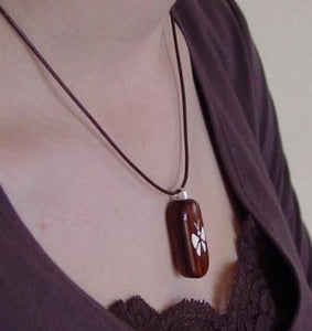 Sterling Silver Clasp Natural Leather Necklace