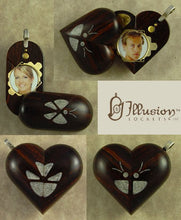 Load image into Gallery viewer, B107 Cremation Ash Butterfly Locket With Secret Compartments Coco Bolo Wood
