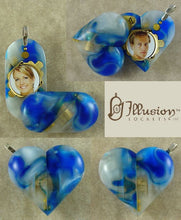 Load image into Gallery viewer, B127 Cremation Ash Acrylic Wood Illusionist Locket With Secret Compartments