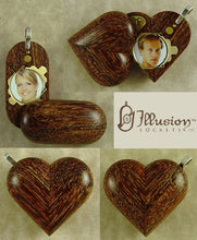 Load image into Gallery viewer, B129 Cremation Ash Camelthorn Wood Illusionist Locket With Secret Compartments