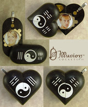 Load image into Gallery viewer, B031 Ebony Wood Cremation Ash Yin Yang Locket With Secret Compartments