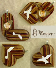 Load image into Gallery viewer, 3573 Thin Music Note - Dove Illusionist Locket