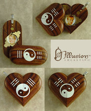 Load image into Gallery viewer, 3885 Thin Kingwood Thin Yin Yang Illusionist Locket