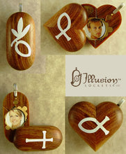 Load image into Gallery viewer, 3892 Slim Cross Locket That Transforms Into Christian Fish Illusionist Locket