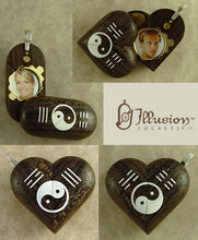 Load image into Gallery viewer, 3896 Slim Zircote wood Yin Yang Illusionist Locket
