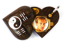 Load image into Gallery viewer, 3896 Slim Zircote wood Yin Yang Illusionist Locket