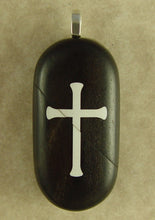 Load image into Gallery viewer, 4129 Natural Cross - Christian Fish Illusionist Locket