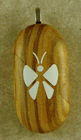 Load image into Gallery viewer, 4628 Thin Olive Wood Illusionist Butterfly Locket
