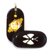 Load image into Gallery viewer, 4817 Thin Coco Bolo Wood Illusionist Butterfly Locket
