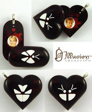 Load image into Gallery viewer, 4958 Natural Burgundy Acrylic Butterfly Illusionist Locket
