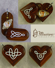 Load image into Gallery viewer, 5224 Thin Coco Bolo Wood Celtic Knot Illusionist Locket