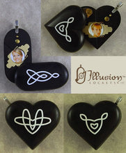 Load image into Gallery viewer, 5226 Thin Ebony Wood Celtic Knot Illusionist Locket