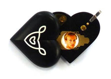 Load image into Gallery viewer, 5226 Thin Ebony Wood Celtic Knot Illusionist Locket
