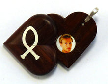Load image into Gallery viewer, 5420 Natural Coco Bolo Wood Cross - Christian Fish Illusionist Locket
