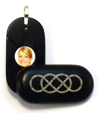 Load image into Gallery viewer, 5431 Natural Ebony Wood Double Infinity Illusionist Locket