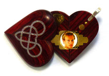 Load image into Gallery viewer, 5444 Thin Rosewood Burgundy Double Infinity Illusionist Locket