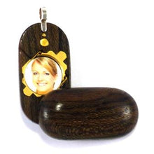 Load image into Gallery viewer, B086 Cremation Ash Zircote Wood Illusionist Locket With Secret Compartments