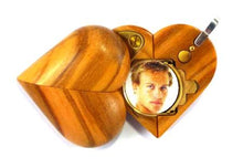 Load image into Gallery viewer, B163 Cremation Ash Olive Wood Illusionist Locket With Secret Compartments