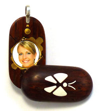 Load image into Gallery viewer, B204 White Butterfly Coco Bolo Illusionist Locket With Secret Compartments