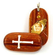 Load image into Gallery viewer, 4123 Thin Cross Locket That Transforms Into Christian Fish Illusionist Locket