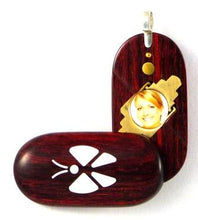 Load image into Gallery viewer, 0005 Thin Butterfly Illusionist Locket Rosewood Burgundy
