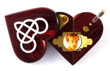Load image into Gallery viewer, 0014 Thin Double Infinity Illusionist Locket Rosewood Burgundy