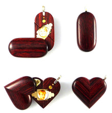 Load image into Gallery viewer, 0006 Thin No Image Illusionist Locket Rosewood Burgundy
