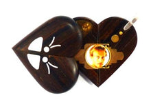 Load image into Gallery viewer, 0003 Thin Butterfly Illusionist Locket Darker Coco Bolo Wood
