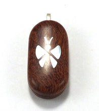 Load image into Gallery viewer, 5652 Thin Silver Butterfly Illusionist Locket Camelthorn Wood
