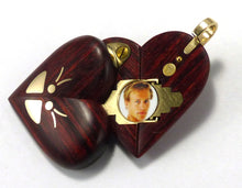 Load image into Gallery viewer, 5676 Thin Gold Butterfly Rosewood Burgundy Illusionist locket
