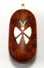 Load image into Gallery viewer, 5737 Amboyna Burl Wood Illusionist Locket With 14 ct Gold Bail
