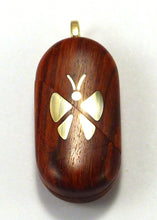 Load image into Gallery viewer, 5768 Rosa Wood Gold Butterfly Illusionist Locket
