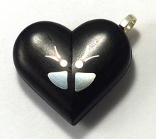Load image into Gallery viewer, 5786 Silver Butterfly Ebony Wood Illusionist Locket
