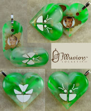 Load image into Gallery viewer, 2867 Thin Shamrock Acrylic Butterfly Illusionist Locket

