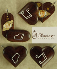 Load image into Gallery viewer, 4166 Thin Coco Bolo Wood Piano Music Note Illusionist Locket
