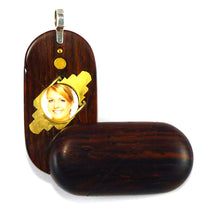 Load image into Gallery viewer, 4842 Thin Coco Bolo Wood Illusionist Locket
