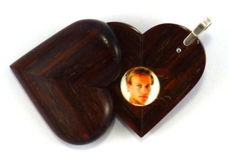 Wood Pendant made with Cocobolo Wood