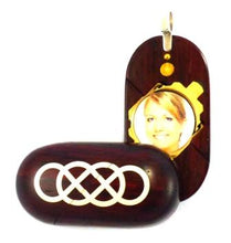 Load image into Gallery viewer, 5167 Slim Coco Bolo Wood Double Infinity Illusionist Locket
