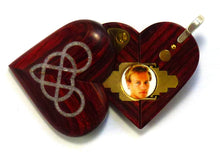 Load image into Gallery viewer, 5444 Thin Rosewood Burgundy Double Infinity Illusionist Locket
