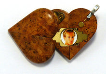 Load image into Gallery viewer, 5499 Thin Cherry Burl Wood Illusionist Locket
