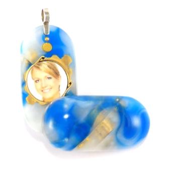 B127 Cremation Ash Acrylic Wood Illusionist Locket With Secret Compartments